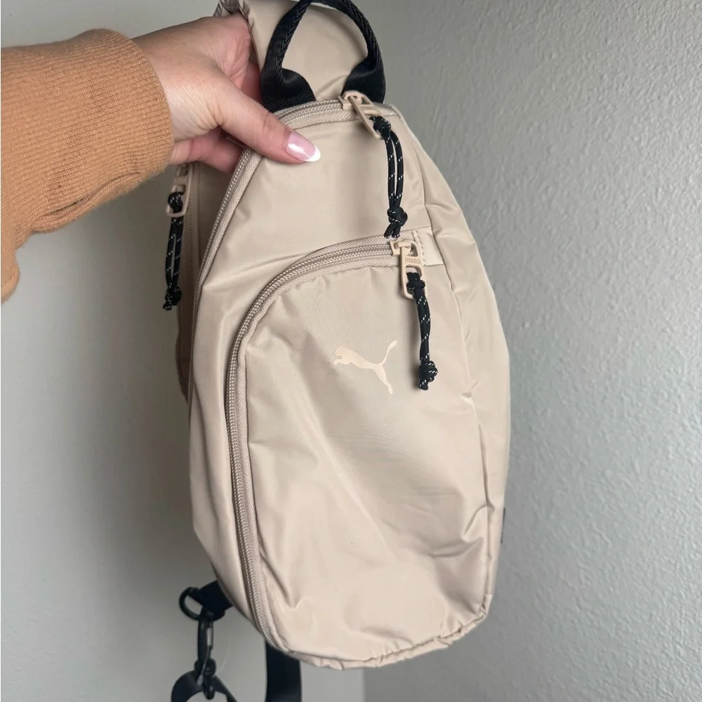Puma myriad Beige Sling Backpack for Men or women crossbody bag belt bag‎